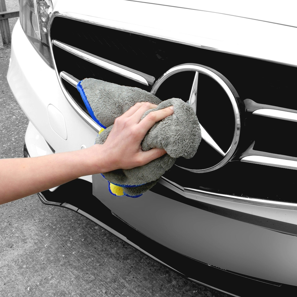 image 1 of Goodyear Large Super Absorbent Car Wash Microfiber Towel Cloth Car Cleaning Yellow