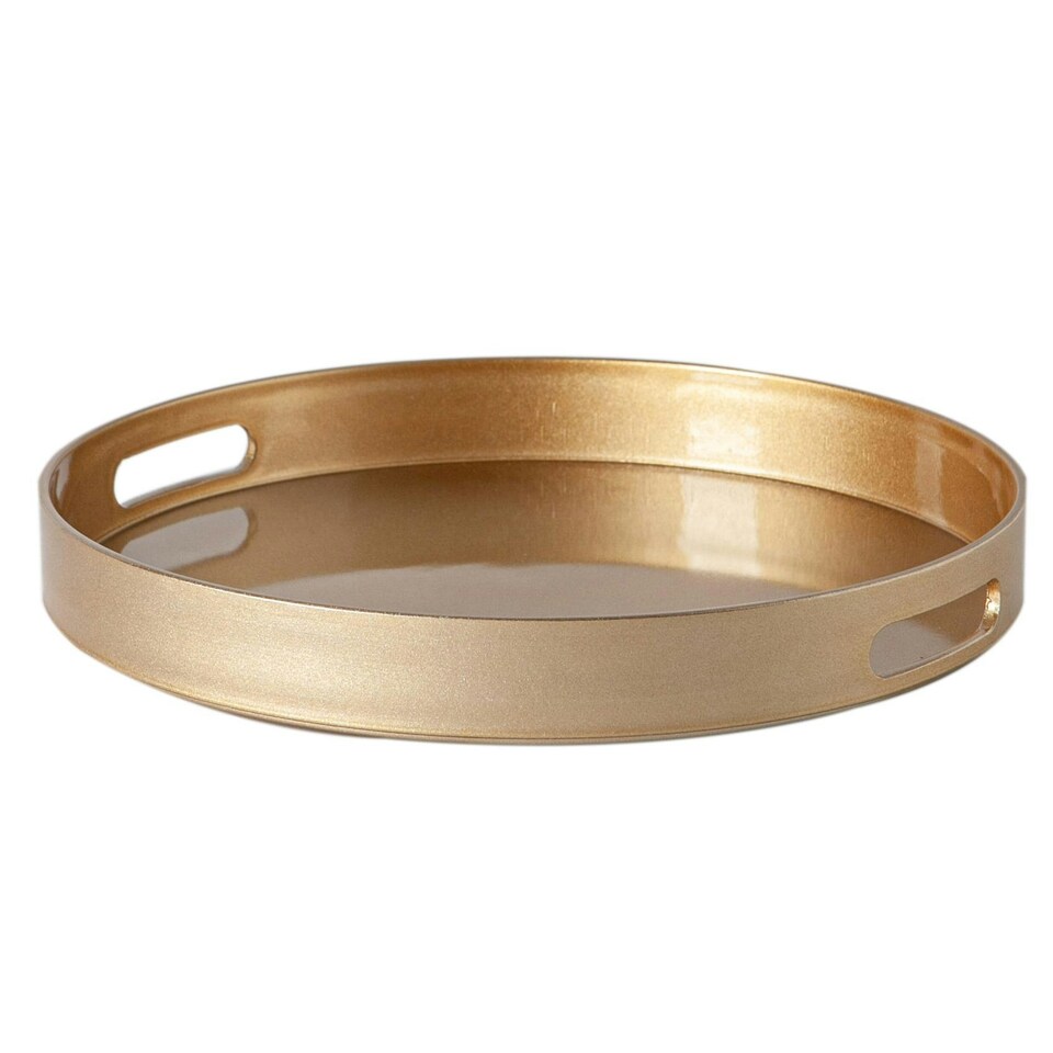 image 1 of Argon Tableware Round Serving Tray - 33cm - Gold Yellow