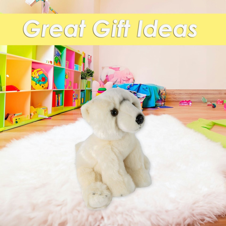 image 1 of Polar Bear Soft Toy Arctic Animal Plush Cuddly Soft Furry 30cm White Polar Bear