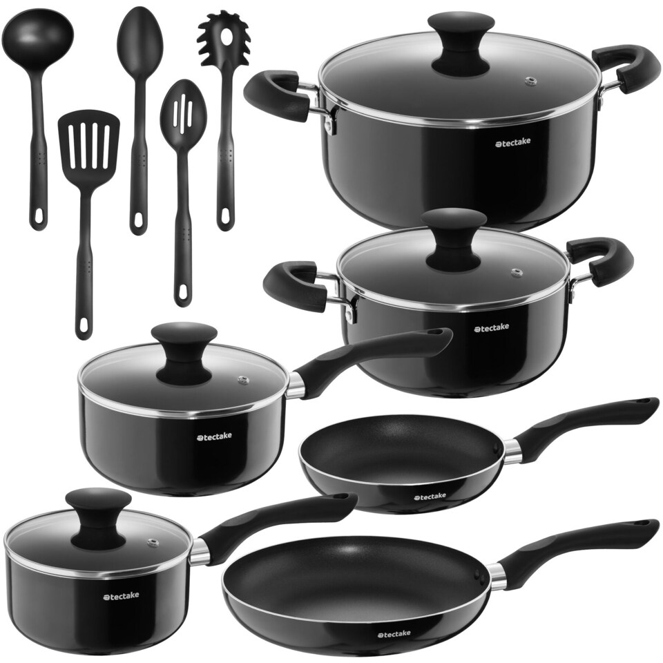image 1 of Pan Set Varese - 15-piece, 4 pots, 2 pans, non-stick, including kitchen utensils