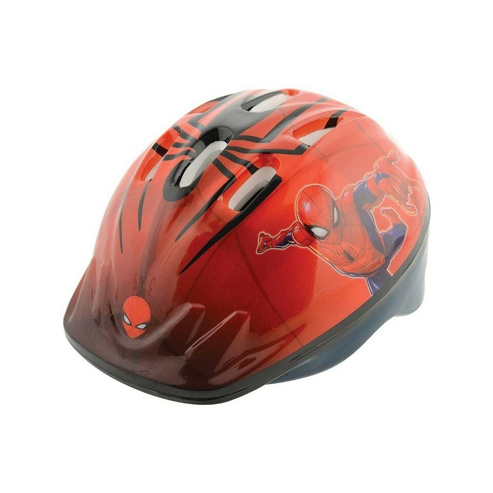 Spider-Man Childrens/Kids Safety Helmet - Red/Red/Black/Black - 48cm - 52cm