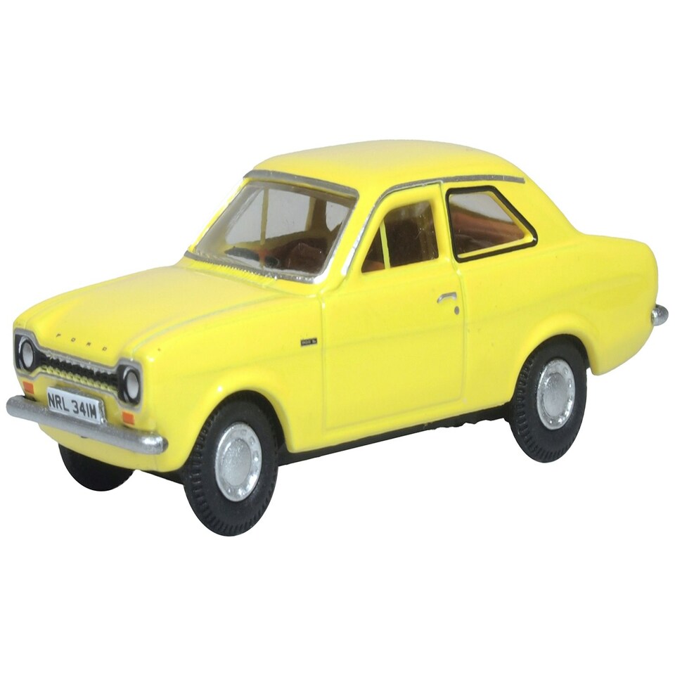 Oxford Diecast Ford Escort Mk1 Daytona Yellow