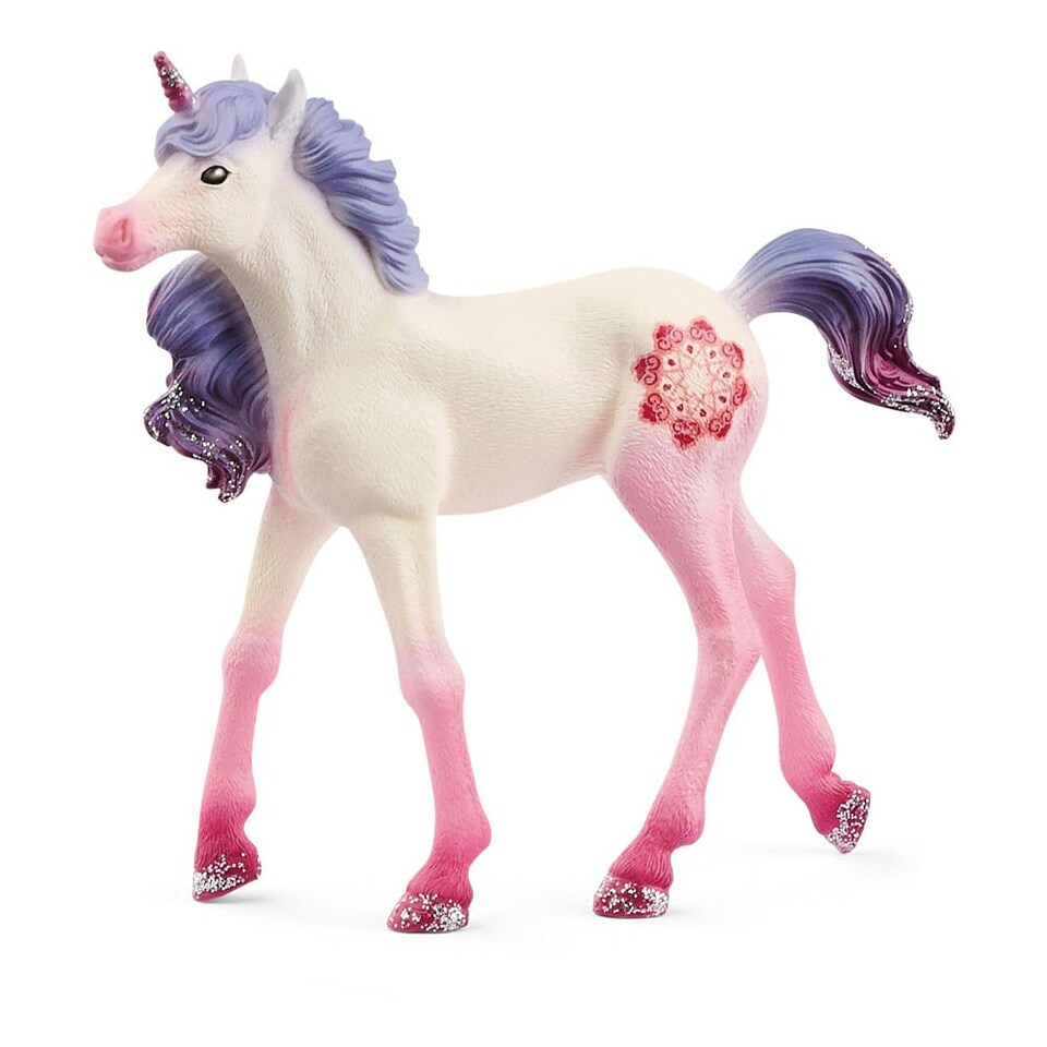 image 1 of SCHLEICH Bayala Mandala Unicorn Foal Toy Figure