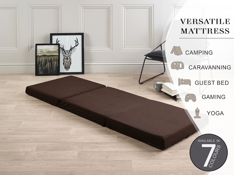 image 1 of Kids Futon Mattress 152 x 51cm | Foldable Floor Bed for Sleepovers