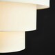 image 2 of ValueLights Vermont Fabric N/A Cream Tiered Ceiling Pendant Shade and LED Bulb
