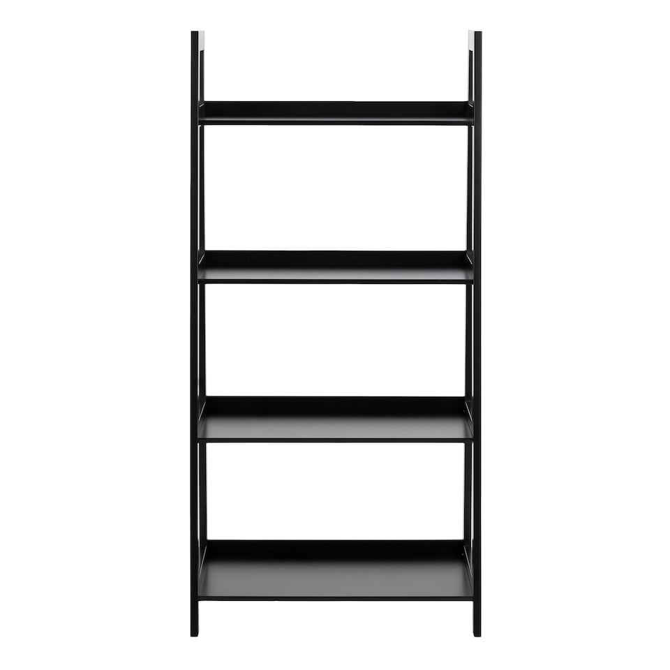 image 1 of Wally Bookcase with 4 Shelves in Black
