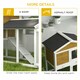 image 6 of PawHut Rabbit Hutch, Guinea Pig Hutch Outdoor Double Tier w/ Ramp, Yellow