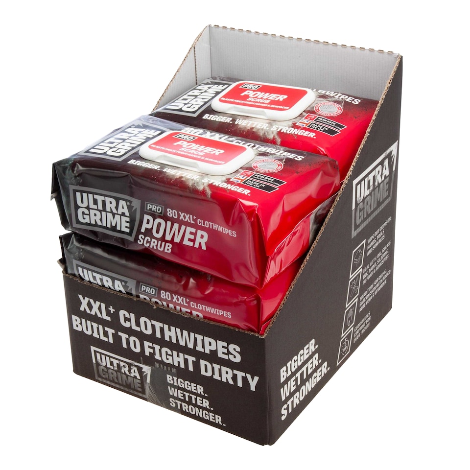 image 1 of UltraGrime Pro Power Scrub Cleaning Wipes (Pack of 6) | White | White | 1
