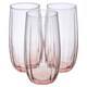 image 1 of Linka Coloured Glasses Sets Glassware Cup Tall Short Cocktail Tumblers | Multi | Pink 500ml