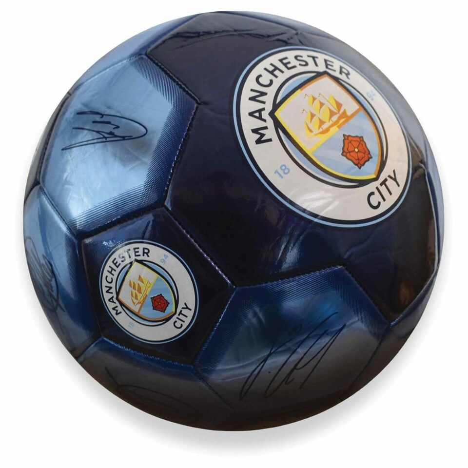 image 1 of Team Merchandise 26 Panel Signature Football - Team Merchandise - Man City - 5 - MC08886 Blue