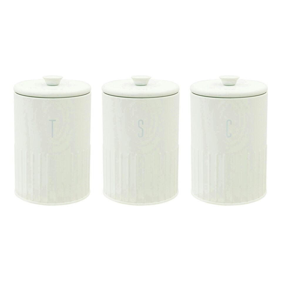 Blackmoor 3pc Tea, Coffee & Sugar Canister Set