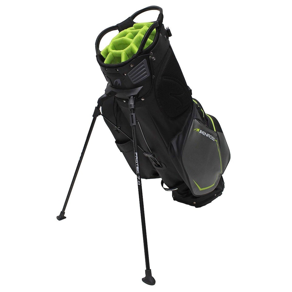 image 1 of Benross ProTec 7.0 Waterproof Stand Bag - Black/Charcoal/Lime