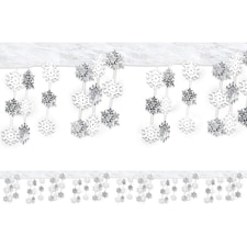 Amscan Snowflake Hanging Decoration - White/Grey - One Size