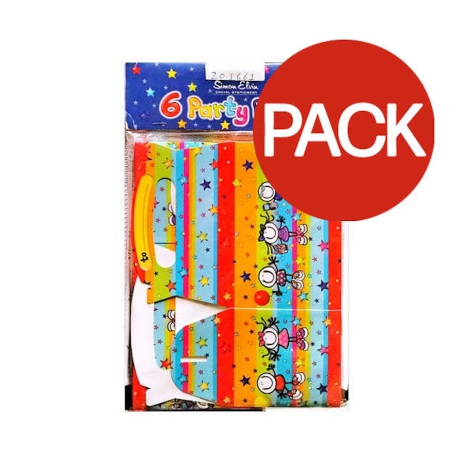 Simon Elvin Contrast Striped Gift Boxes (Pack of 6) - Multicoloured - One Size