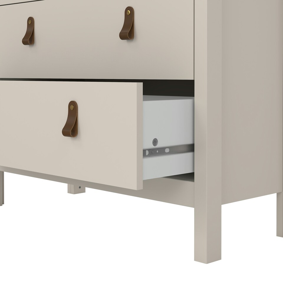 image 1 of Barcelona China Cabinet 2 Glass Doors with 3 Drawers in Cashmere Cream