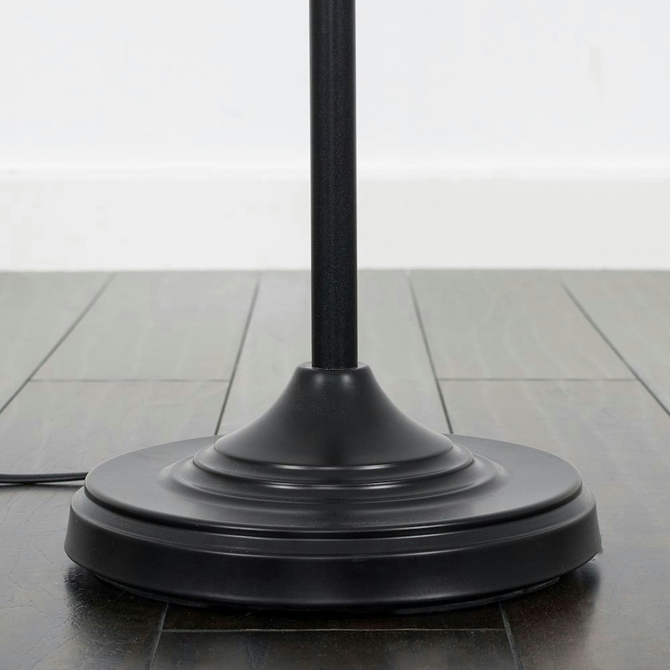 image 1 of ValueLights Traditional Style Black Barley Twist Floor Lamp With Mustard Light Shade