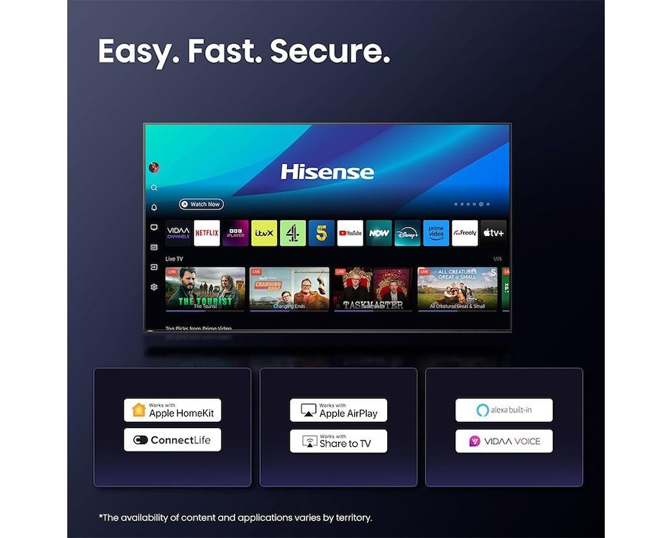 image 1 of Hisense E6Q 43" 43E6QTUK 4K UHD Smart Freely TV