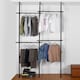 image 4 of House of Home Telescopic Clothes Rail Double Wardrobe Hanging Rack Adjustable Storage Black
