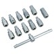 image 5 of 12pc Oil Drain Plug Key Set For Gear Boxes Back Axles Gearbox Hex + Square Bits