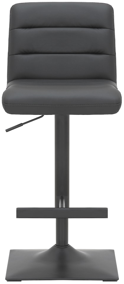 image 1 of Luscious Kitchen Bar Stool, Matt Black Footrest & Base, Height Adjustable Swivel Gas Lift, Breakfast Bar & Home Barstool, Black