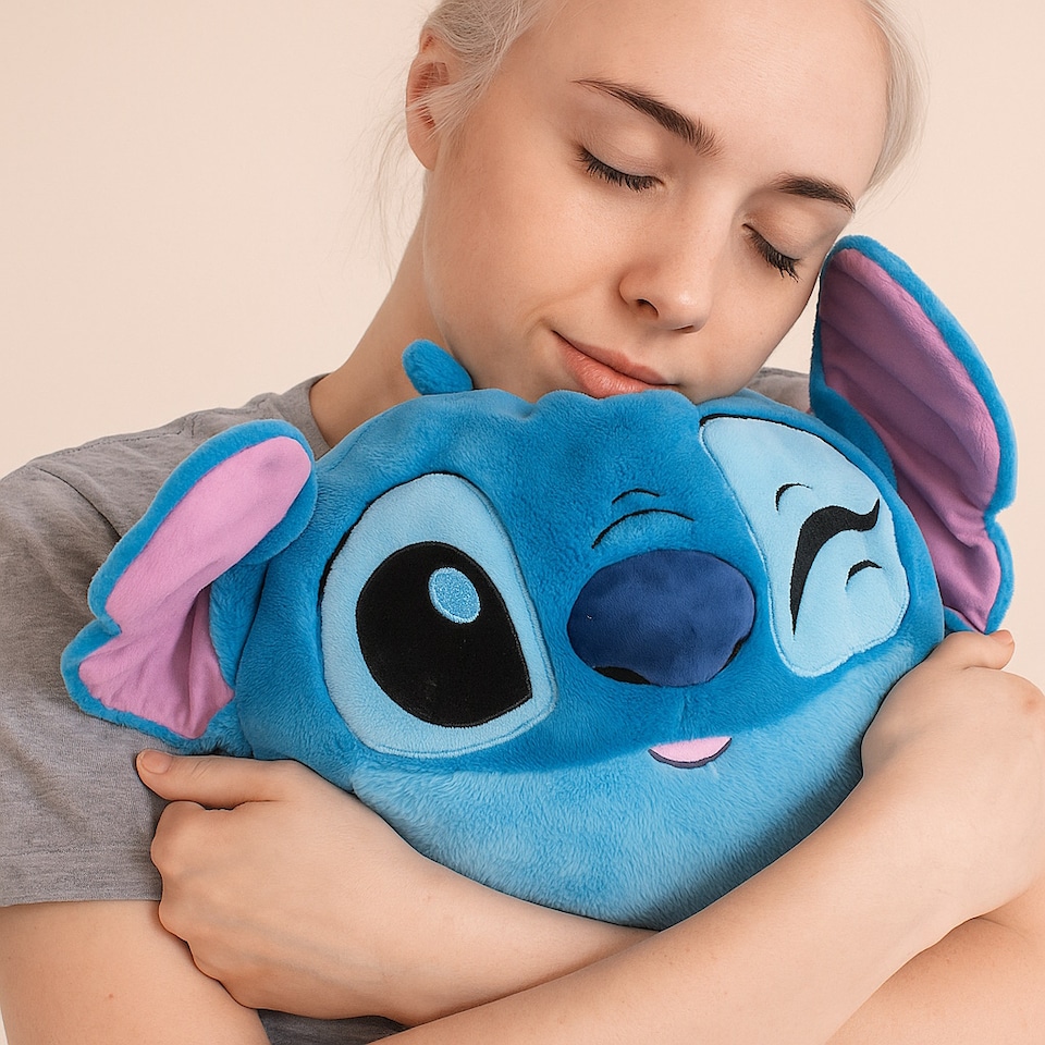 image 1 of Disney Stitch Cosy Plush Hand Warmer Cushion