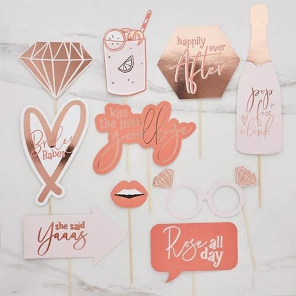image 1 of She Said Yaaas Hen Party Photo Booth Props - Pack of 10