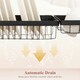 image 6 of HOMCOM Over The Sink Dish Drainer Rack, 2 Tier Dish Rack for Kitchen, Black