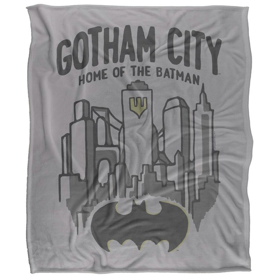 image 1 of Batman Gotham Blanket - Multicoloured - One Size