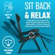 image 6 of 2 X Zero Gravity Chairs Garden Reclining Recliner Relaxer Sun Lounger