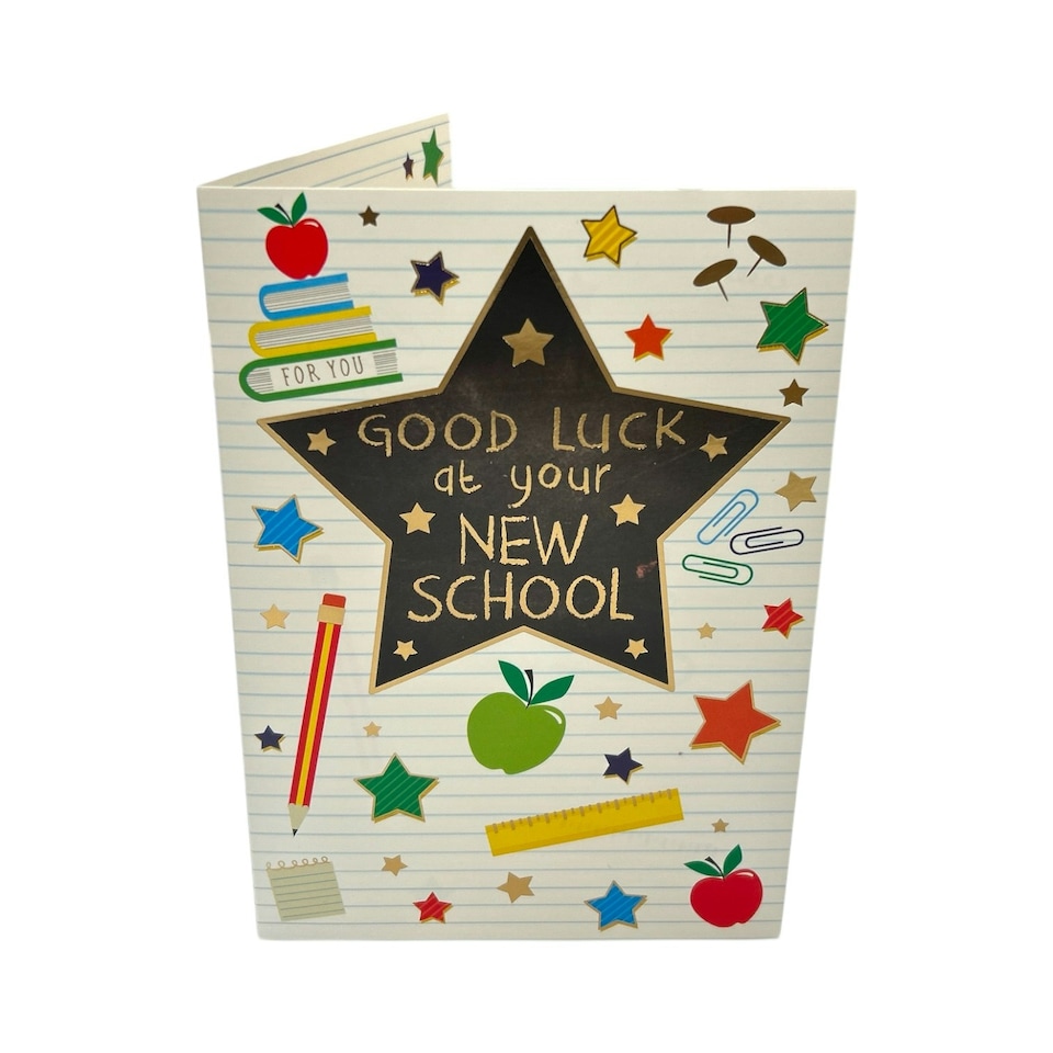image 1 of In Your New School Multi Stars Good Luck Card