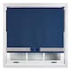image 2 of FURNISHED Blackout Roller Blind with Silver Glitter Trim and Navy Bow Cut to Size | Blue | Navy | (W) 180cm x (L) 165cm