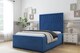 image 2 of Sloomy Somerset Navy Plush Bed Frame With Mattress With 50" Upholstered Headboard 3' Single