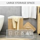 image 4 of HOMCOM 55L Bamboo Corner Laundry Hamper Bamboo Laundry Basket Natural