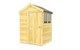 image 1 of 5 x 4 Feet Apex Shed - Single Door With Windows - Wood - L127 x W147 x H217 cm | Brown