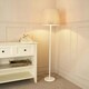 image 1 of ValueLights Charlie White Floor Lamp Beige Taper Shade 
