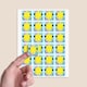 image 2 of Hawaiian Design 40mm Square Sticker sheet of 24