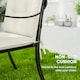 image 5 of Outsunny Set of 4 Garden Chair Cushions, Outdoor Seat Pads, White 