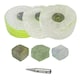 image 1 of 6" x 2" Conversion Polishing Mop Kit For 1/2 HP Grinders 3 Mops Compounds Spindle