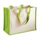 image 1 of Westford Mill Classic Jute Shopper Bag - Apple Green - One Size