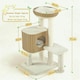 image 3 of Yaheetech 91 cm Tall Rattan Cat Tree with Natural Sisal Beige