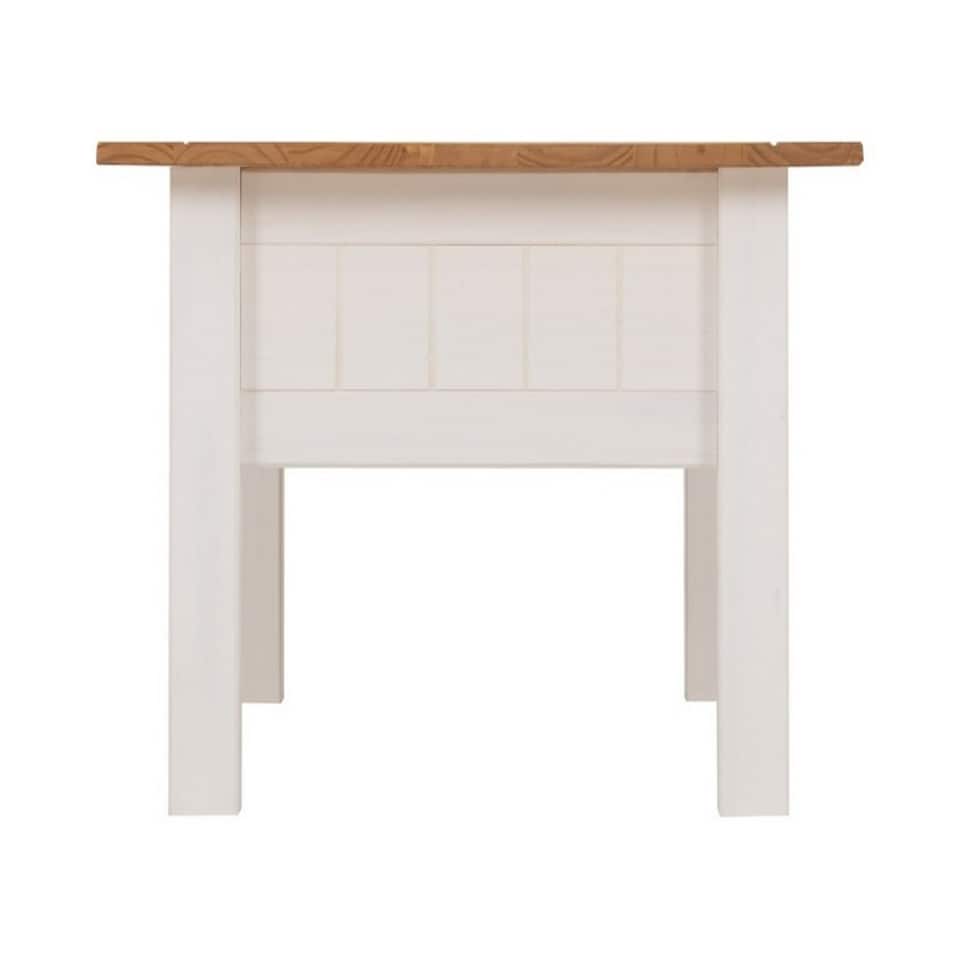 image 1 of Panama 1 Drawer Coffee Table - L60 x W100 x H44 cm - White - Natural Wax | White