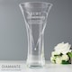 image 3 of Personalised Ruby Anniversary Large Hand Cut Diamante Heart Vase Clear