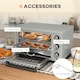 image 10 of HOMCOM Mini Oven 21L Electric Grill w/ Adjustable Temp 1400W, Silver Tone