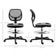 image 3 of Vinsetto Drafting Chair with Adjustable Footrest, Swivel Mesh Office Chair with Curved Back, Adjustable Height for Standing Desk, Black
