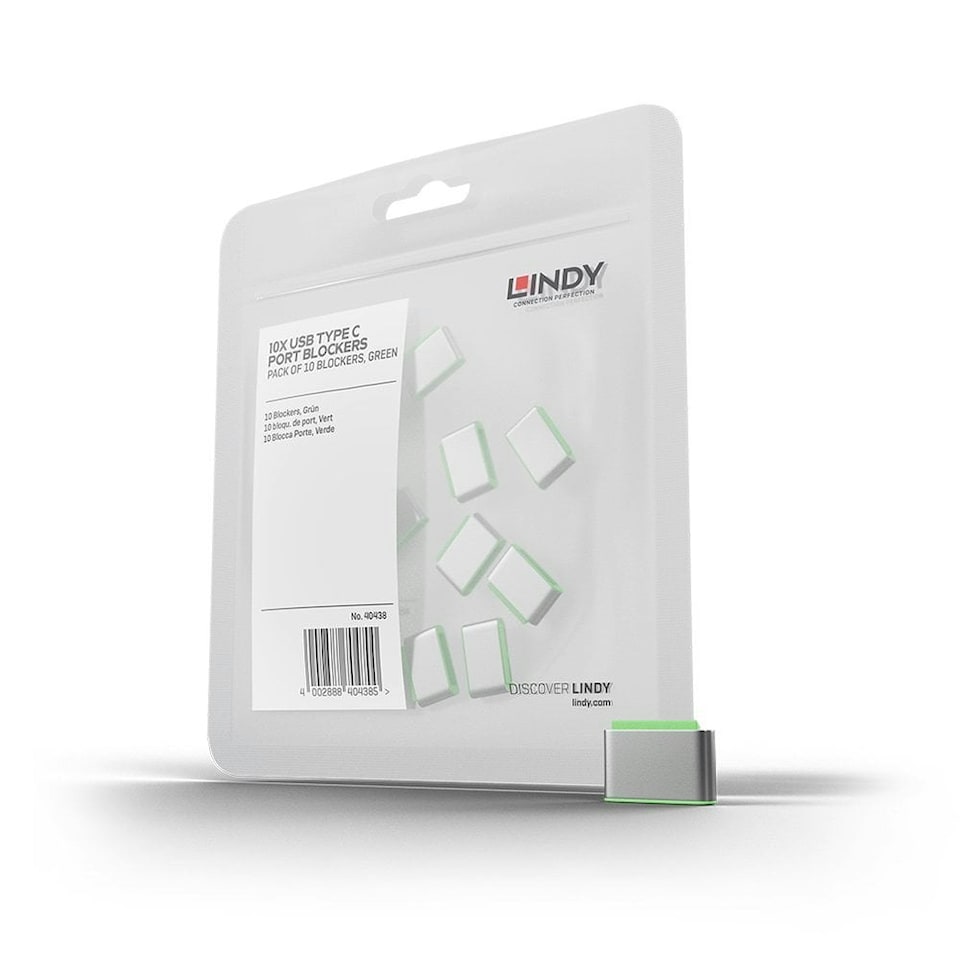 image 1 of USB-C Port Blocker Extra Lock Pack, Green (10x Locks)