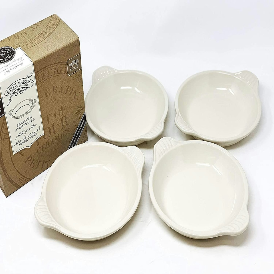 image 1 of Verano Spanish Ceramics Wildly Entertaining Set of 4 Gratin Side Dishes - 17cm Cream