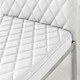 image 5 of Furniturebox 4x Milan White Chrome Hatched Faux Leather Dining Chairs