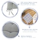 image 2 of Harbour Housewares Square Garden Chair Seat Cushions - Grey - Pack of 6 Grey