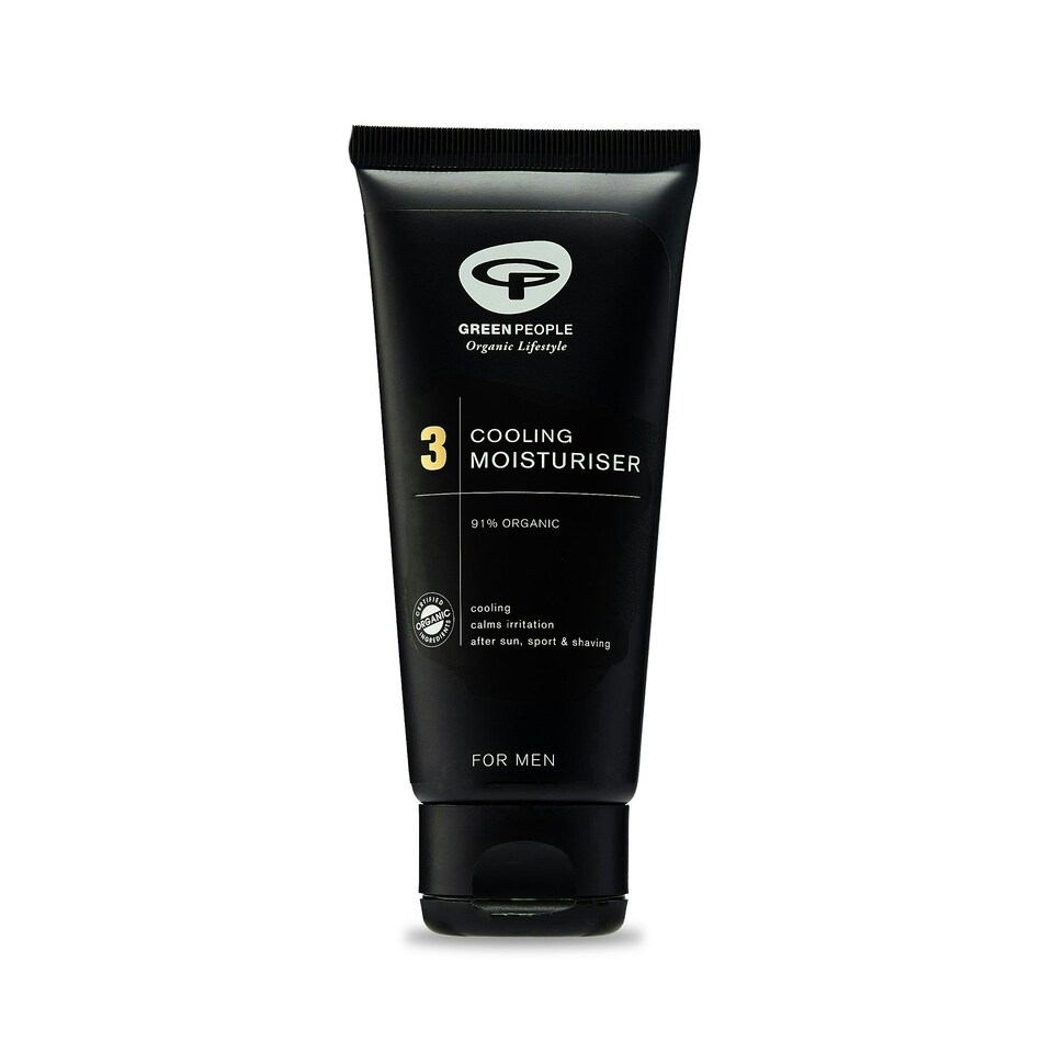 Green People For Men No. 3 Cooling Moisturiser - Natural & Organic Non-Greasy After Shave - Paraben & Ethanol Free - Vegan, 100ml