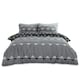 image 4 of Simple Reversible Geo Printed Duvet Cover Set Polycotton Beddings Grey | Double